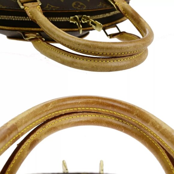 LOUIS VUITTON LV Logo Ellipse MM Hand Bag Monogram Leather Brown - Picture 4 of 16